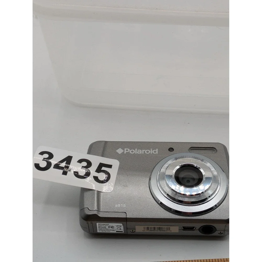 Polaroid A815 Digital Camera 15MP Silver Compact LCD AA SD Point Shoot Tested